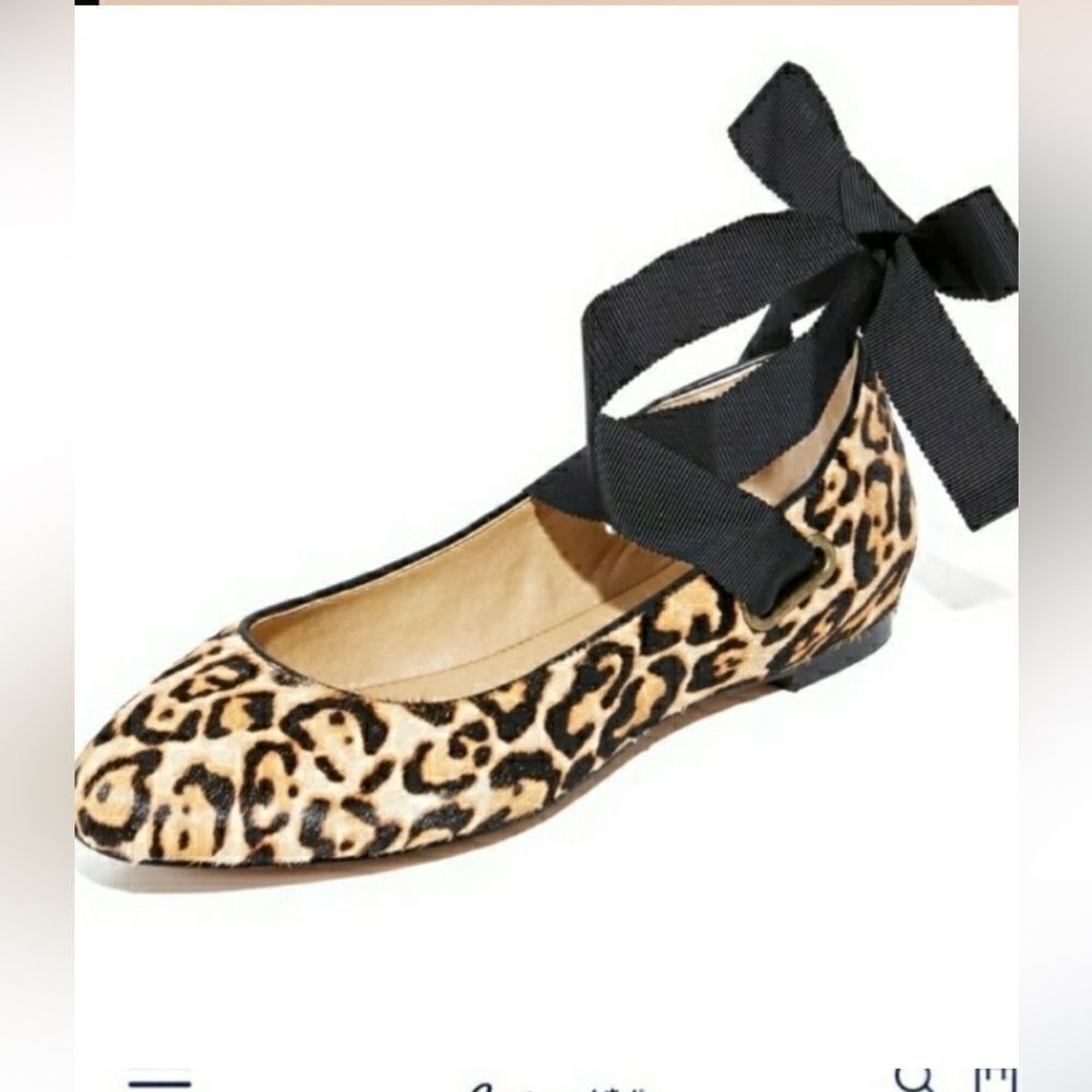 Splendid Leopard Print Flats with Black Bow